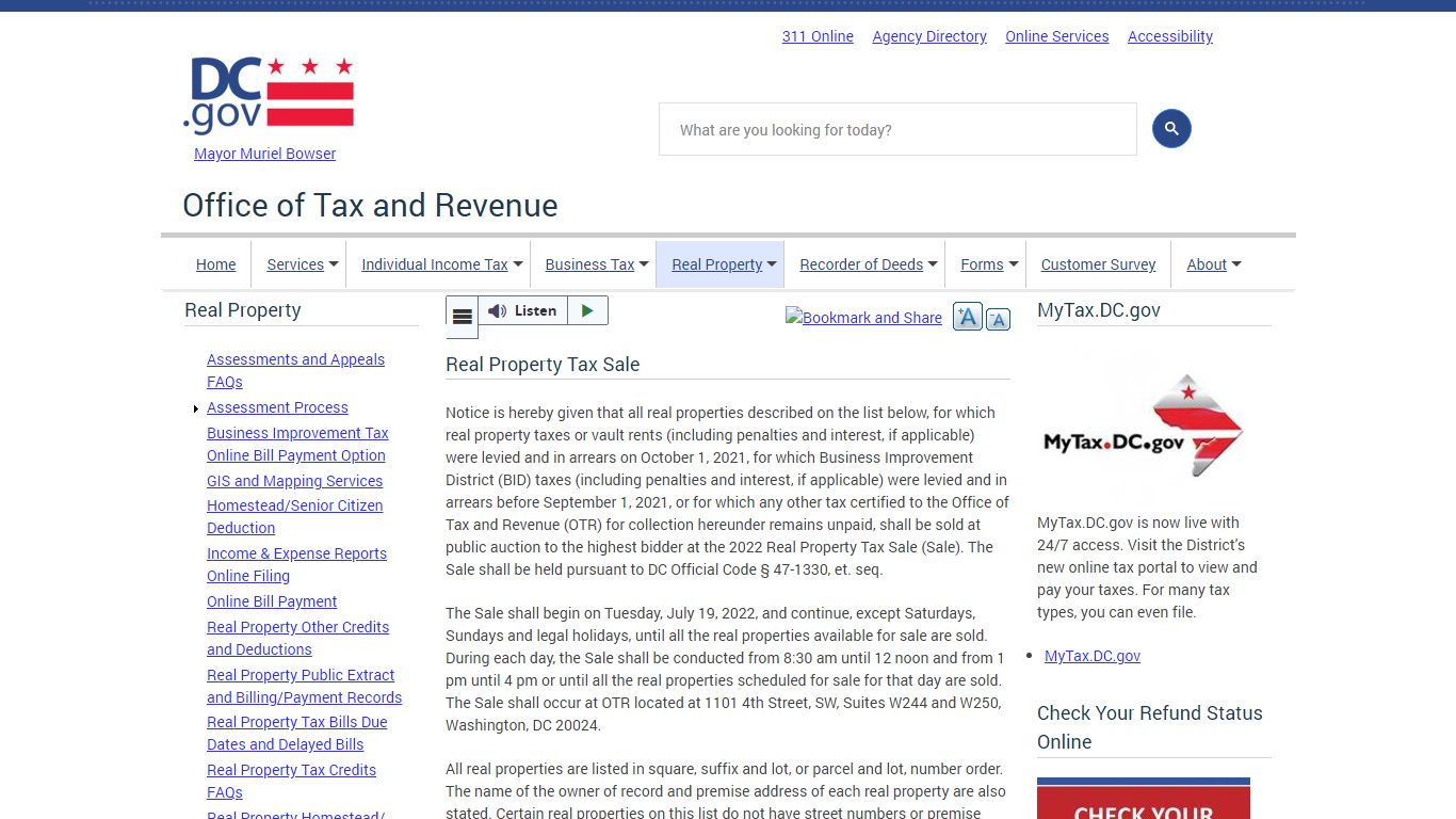 Real Property Tax Sale | otr